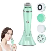 4-in-1 Electric Powered Facial Cleansing Brush Set for Skin Care and Beauty Exfoliating Brush And Face Massager