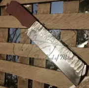 UBR CUSTOM HANDMADE HIGH CARBON STEEL CAMPING TANTO KNIFE WITH LEATHER SHEATH