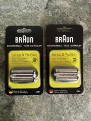 2 Pack Braun 32B Replacement Head Foil Razor Series 3 ProSkin shaver