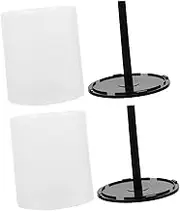 SOLUSTRE 2pcs CD Storage Bucket Clear Plastic DVD Holder Material Compact Disk Organizer for Desktop and Bookshelf Holds Up to Discs Practical and Sturdy Design