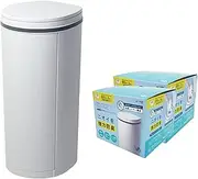 DEO Pail Diaper Processing Trash Can, Diaper Processing Pot, 7.3 gal (21 L), Includes 1 Cassette, Odor Resistant, Deodorizing, Antibacterial, for Babies, Nursing Care, 6 Piece Set, Light Gray