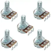 5 x 2K Logarithmic 16mm Potentiometer Solder Lugs