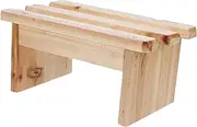 BEBEMOKO Bathing Foot Rest Stool Wood Foot Stool for Shower Seat Sauna Footrest Strong Load-Bearing Capacity