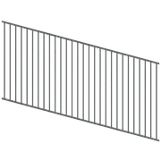 ProtectorAl 1201-2400W x 1200H Monument Flat Top Square Picket Pool Fence Panel Raked Up to 15º