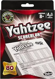 Hasbro HSB06100 Yahtzee Score Pads Red 12 inches