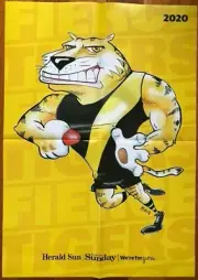 Richmond Tigers 2020 AFL Finals Glossy Premiership Poster Herald Sun