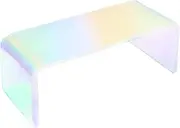 ANGNYA Acrylic Arm Rest for Nails,Aurora Nail Arm Rest Cushion Transparency Thickened Acrylic Hand Pillow for Nail Techs Technicians Salon Use