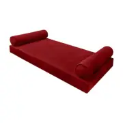 |SLIPCOVER ONLY| V5 Velvet Indoor Daybed Mattress Pillow Pipe Trim Full AD369