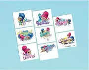 Shimmer & Shine Nick Jr Cartoon Kids Birthday Party Favor Temporary Tattoos