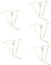 BESPORTBLE 5sets Mini Zen Garden Tools Landscape Rake Sand Sifter Sandpaper Funnel Scooper Truck Crafts Mini Rake Vehicles Plant Sandbox Lid Sanding Sand Kit Beach Zen Sand 3pcs*5