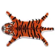 Tiger Shaped Rug Cute Cartoon Bath Mat for Bathroom Rugs and Mat Animal Orange