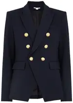 Veronica Beard Miller Dickey Crepe Blazer - Navy - 6 6