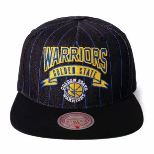 【Mitchell & Ness】NBA Dem Stripes Snapback HWC 經典平帽沿 勇士(Snapback 經典平帽沿 棒球帽)