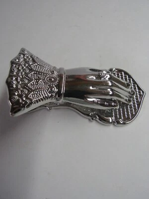 New 4" Silver Tone Hanging Metal Reproduction Victorian Hand Clip Free Shipping