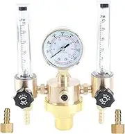 WX-562-5/8 Double Meter Argon Gas Regulator with Flowing Meter, G5/8 Male Thread Copper Pressure Reducer for TIG Welding, Electronics Industry