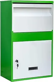 Exquisite Mailbox Mailbox Large Post Box Waterproof and Rustproof Metal Drop Box Freestanding/Wall Mounted with Lock Parcel Box Letter Box Safer
