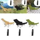 Folding Chaise Lounge Chair Camping Reclining Chair for Lawn Sunbathing Pool