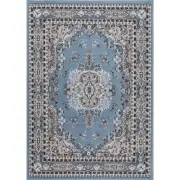 Home Dynamix Lyndhurst Premium Traditional Border Medallion Light Blue Area Rug