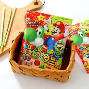 A Delicious Japanese GummyCandy with Cantaloupe Cola Soda Flavor and Mario Theme