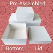 4 Bridesmaids Proposal Luxury Boxes-White Gloss-2 Piece Rigid Lid and Base-9"