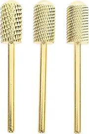 Healeved 3pcs Nail Drill Bits,Tungsten steel Drill Bits,Safety Bits for Nail Drill Nail Bits Carbide Drill Bit Nail Polish Grinding Nail Drill Machine Bit Professional Nail Drill Cuticle Drill Bit
