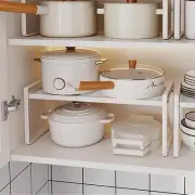Hqahnekme Kitchen Cabinet Organiser, Shelf Insert with Non-Slip Mat, Kitchen ...