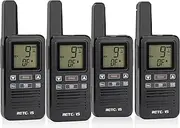 [Retevis] RB67AU License Free Walkie Talkies Rechargeable, Australia Certificated, USB-C Charger, Group Call,1600mAh Battery, LCD Screen, Handheld 2 Way Radio for Outdoor Camping Road Trip(4 Pack)