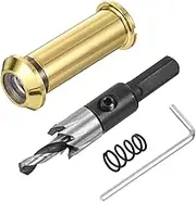 uxcell 1/2" Door Viewer Peephole, Zinc Alloy Privacy Door Viewer, 180-Degree Fits 1-3/8" to 2-3/8" Door with 12mm/0.47" Drill Bit for Security, Gold