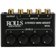 Rolls MX42 4 Channel Stereo Passive Mini Line Mixer RCA In/O