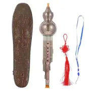 Flute Hulusi Instrument Gourd Chinese Traditional Musical Ethnic Carry Case Key