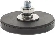 Baluue Rubber Black Base Magnetic Ceiling Threaded Studs Magnetic Car Mount Car Holder with Bolts and Nuts Painted Surface Base Rubber Black Small Rubber Coated Coated Bade