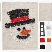 Frosty Threads: Adult Beginner's Snowman String Art Kit - Complete Wall Art Nail