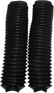 Motorcycle Front Shock Covers 340mm Front Fork Boots Shock Covers Protector Rubber Dust Gator Guard Gaiters for Pit Dirt Bike Motorcycle Fork Guards(Black)