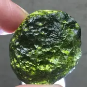 61.7Ct Genuine MOLDAVITE Czech Republic Certificate of Authenticity
