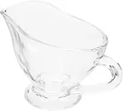 Amosfun Glass Dipping Sauce Cup with Handle Elegant Gravy Boat for Condiments Pourer for Restaurants Bars and Catering Services