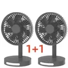 1/2PC 3600Mah USB Desktop Fan Portable Fan Desktop Office USB Quiet Cooling Fans