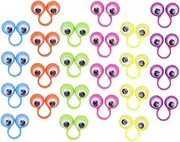 ZUNOXAZ 36pcs Eyeball Ring Finger Puppets Eye Rings for Fun Educational for Creative Play Random Colors for Imaginative Storytelling Random Color