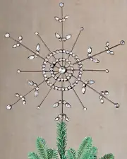 Balsam Hill Antiqued Snowflake Tree Topper 15.5"