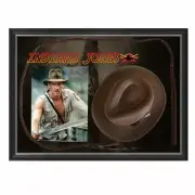 HARRISON FORD INDIANA JONES SIGNED FRAMED PHOTO HAT WHIP COA