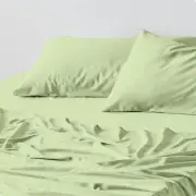 Ecosa Bamboo Bedding - Sheet set / King Single / Matcha Green