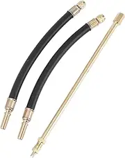 X AUTOHAUX 1Set 180 Degrees Copper Tire Valve Extension with Flexible Plastic 210mm Tyre Valve Stem Extender for Car Motorcycle RV Truck Bike