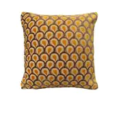 Peacock Texture Cushion Cover - Gold