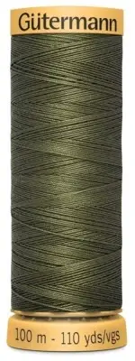 Gutermann 103C-8780 Natural Cotton Thread 110yd-Olive