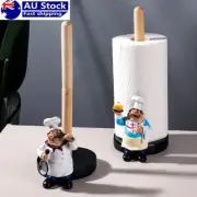 Creative Toilet Paper Towel Roll Holder Paper Stand Chef Standing Crafts Display