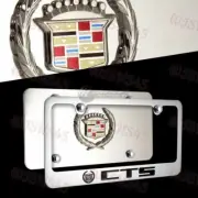 3D CADILLAC CTS Stainless Steel License Plate Frame with Caps -2PCS Front & Back