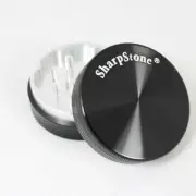 Sharpstone BLACK 2.2" - 2 Piece Hard Top Herb / Spice Grinder AUTHENTIC