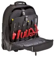 GT Line FABRIC WHEELED TOOL BAG 340x150x440mm Extractable Telescopic Handle