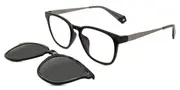 Polaroid PLD 6080/G/CS With Clip-On Polarized 08A/M9 Men's Glasses Black Size 50 - Private Health Rebate - Blue Light Block Available