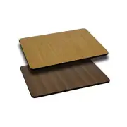 Flash Furniture 24'' x 30'' Rectangular Table Top with Natural Natural/Walnut