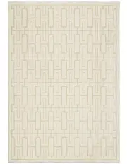 [Miss Amara] Tindouf Textured Neutral Washable Rug in Cream
